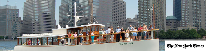 A New York Times Article on Manhattan Seen 2 Ways from the water with Classic Harbor Line