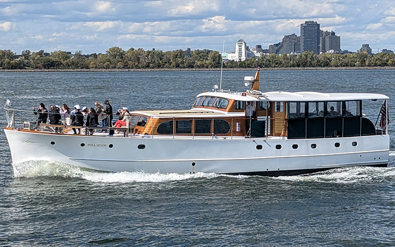 Yacht Full Moon cruising in NY Harbor with Classic Harbor Line NYC