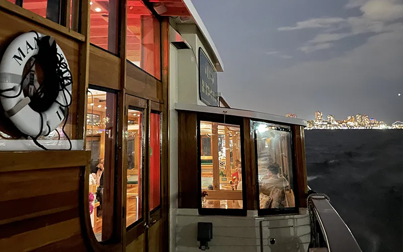 CityLightsSerenade Boat with City Lights in background