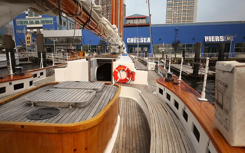The cockpit of Schooner America 2.0