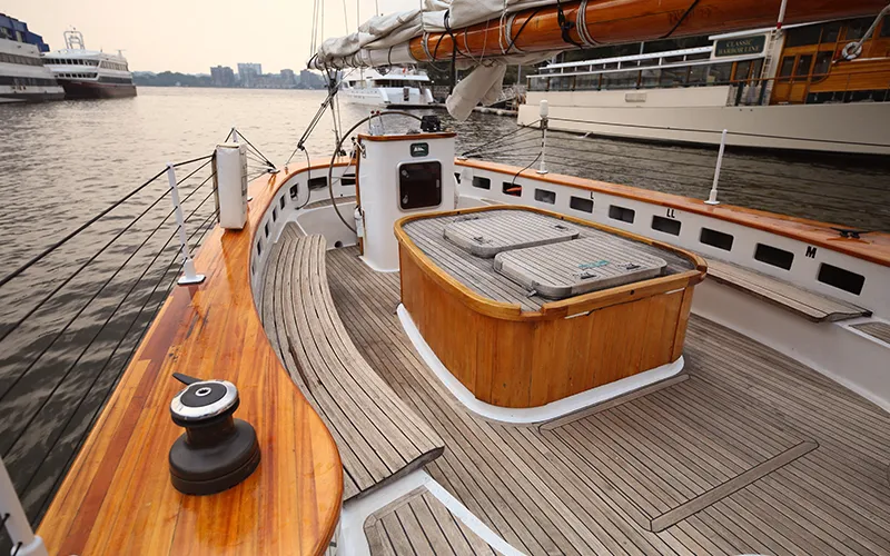 The cockpit of Schooner America 2.0