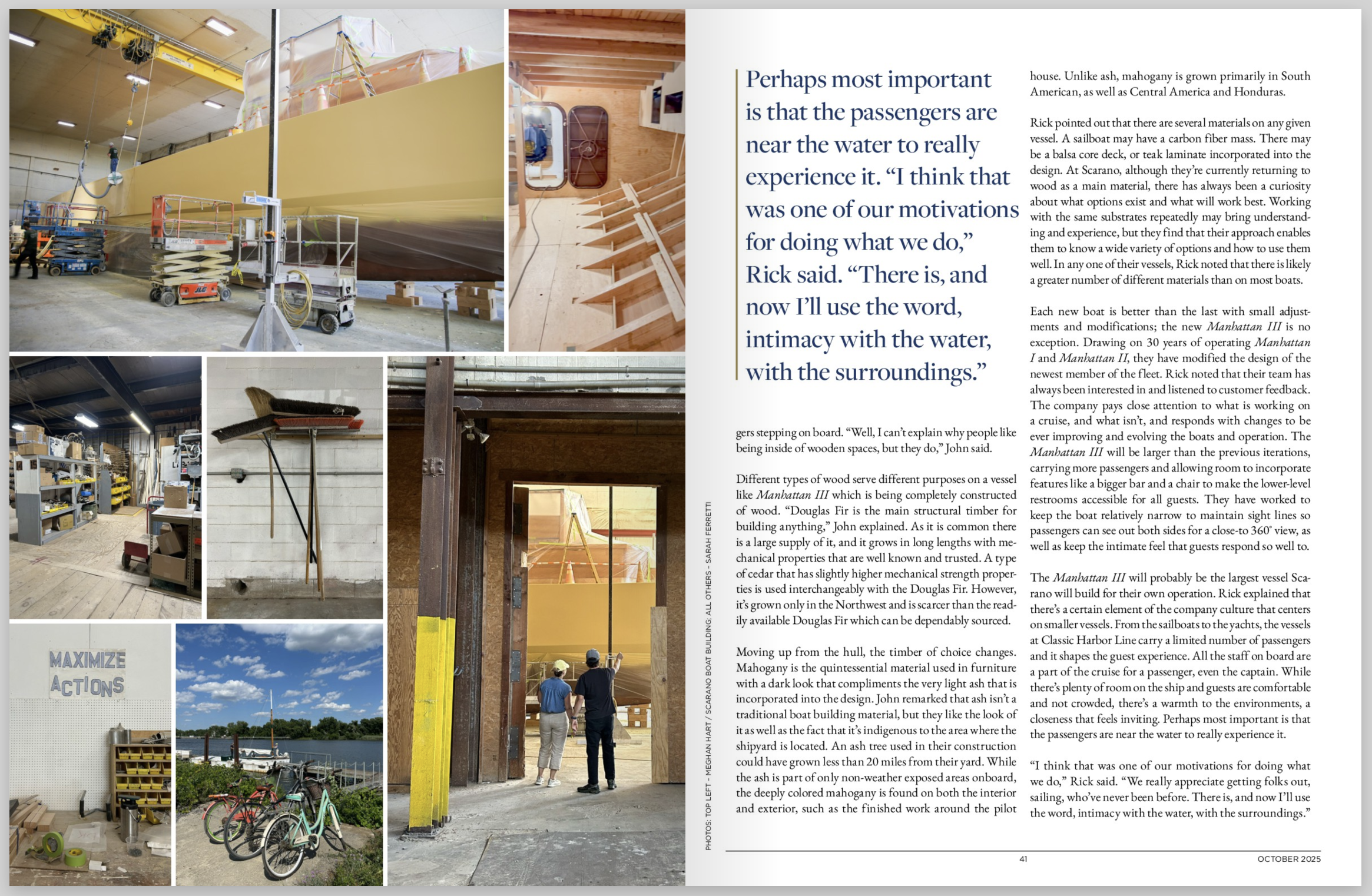 Screenshot 2025-11-20 at 12.17.59 Article page from Foghorn Magazine highlighting Scarano Boat Building