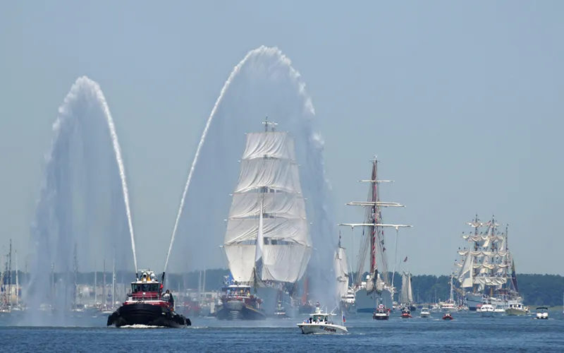 Tall Ships in NY Harbor for a Parade of Sail