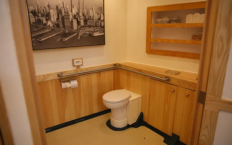 Bathroom aboard the Yacht Manhattan III