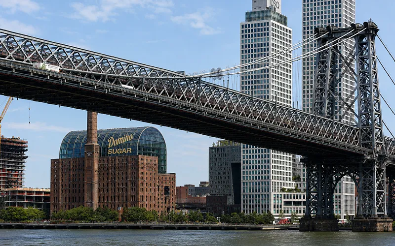 Unframed6 The Manhattan Bridge with the Domino Sugar Factory under it